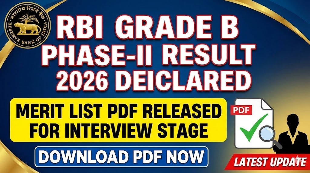 RBI Grade B Phase-II Result 2026