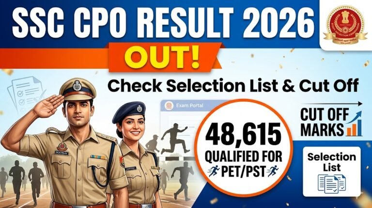 SSC CPO Result 2026 Out: SSC CPO Selection List & Cut Off, 48,615 ...